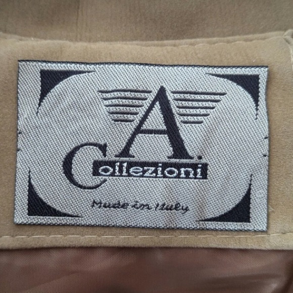 Armani Collezioni Men's Tan Suede Full Zip Bomber Jacket Made In Italy (L) NWOT - Picture 2 of 8